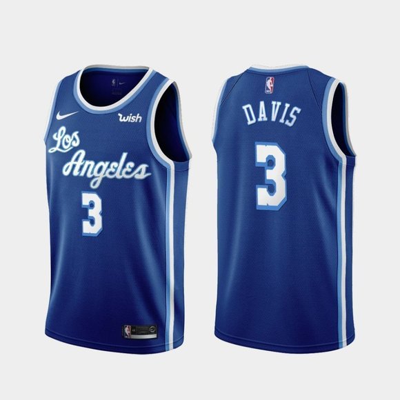 Custom Men Los Angeles Lakers #3 Anthony Davis Jersey NBA Jerseys